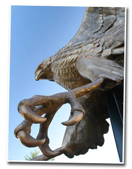 picture of warhawk statue